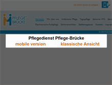 Tablet Screenshot of pflege-bruecke.de